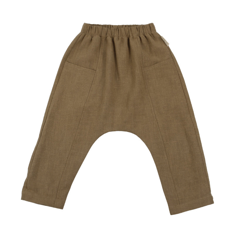 LELE JOVE RAMIE-BLEND DRAWSTRING TROUSERS