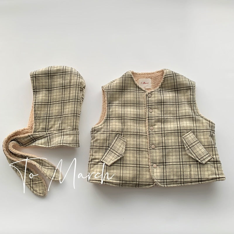 Faux Fur Vest With Bunny Ear Hood