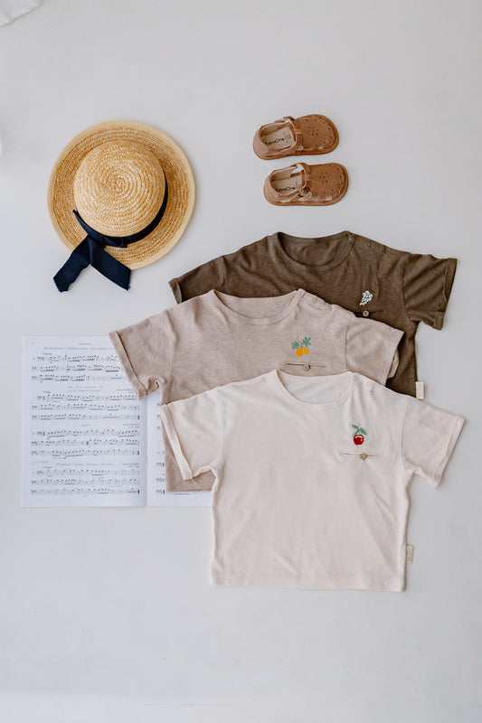 LELE JOVE EMBROIDERED SHORT SLEEVE TOP