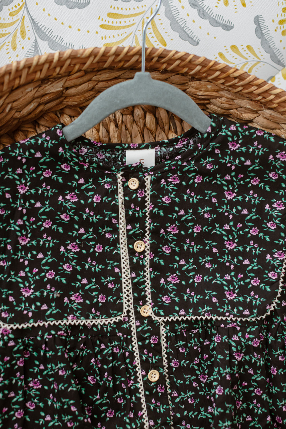 Little Little Statement Square Collar Floral Shirt
