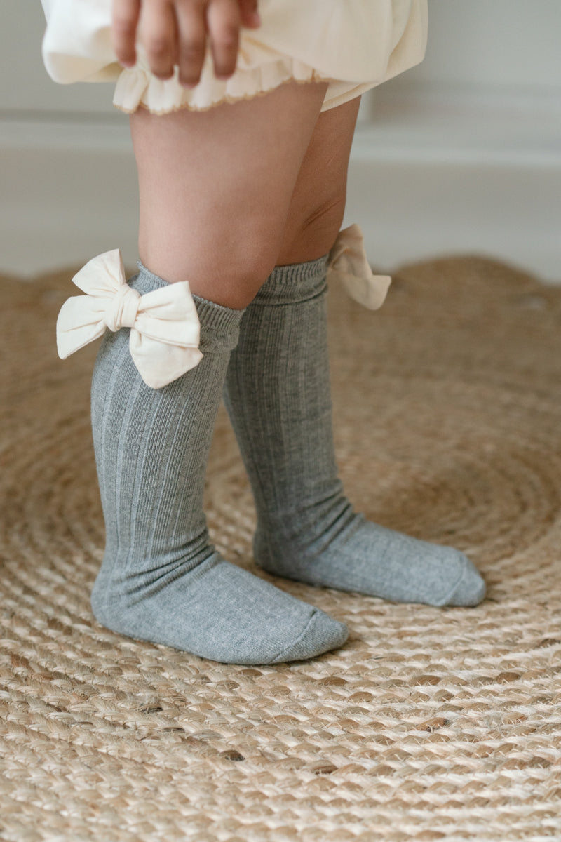 Little Little Girls Socks With Cotton Bow