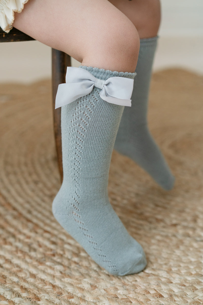 Little Little Knee High Socks With Ribbon Bow