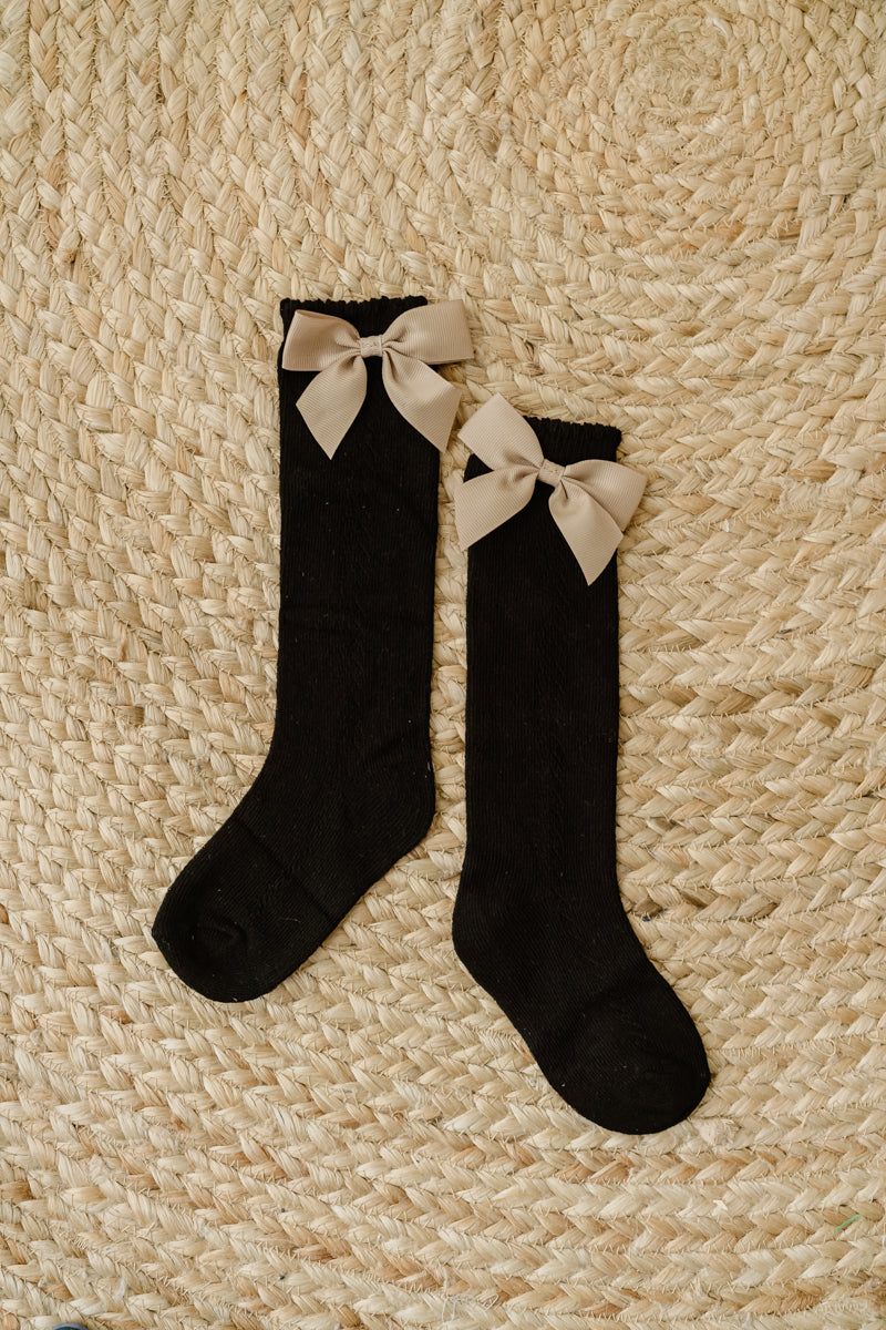 Little Little Knee High Socks With Ribbon Bow